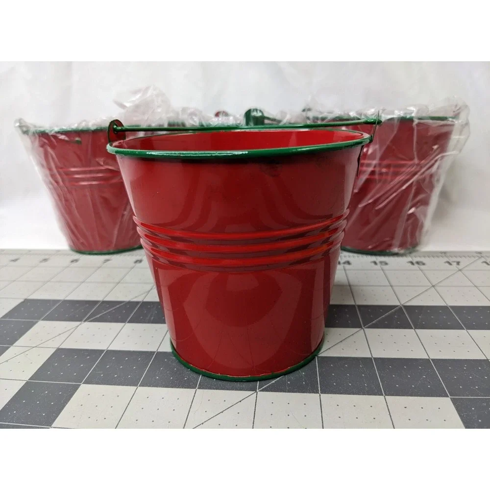 Pacific Rim Metal Pail Bucket Mailbox‎ Planter Decoration Lot